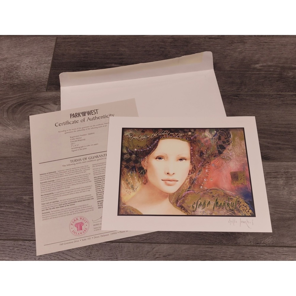 Park West Seriolithograph Print: Emerald Rhapsody by Csaba Markus 7"x9 3/8"